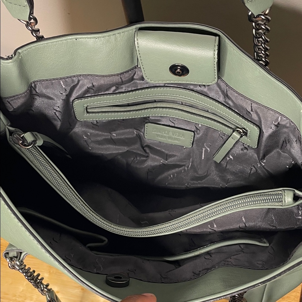 Simply Vera Vera Wang Sage Green Shoulder Bag - Picture 4 of 9